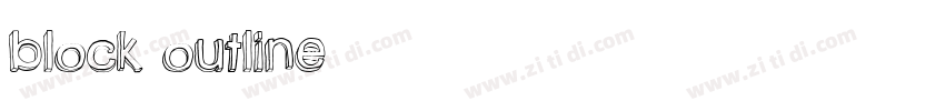 block outline字体转换 block outline字体转换